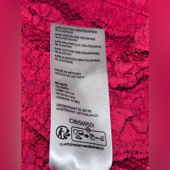 NEW Free People Shayla Lace Mini Dress Women L Sheer Bell Sleeve Boho Whimsigoth - Picture 7 of 10